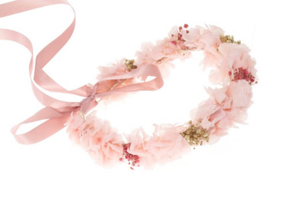 Blumenkranz Hochzeits Accessoire rosa