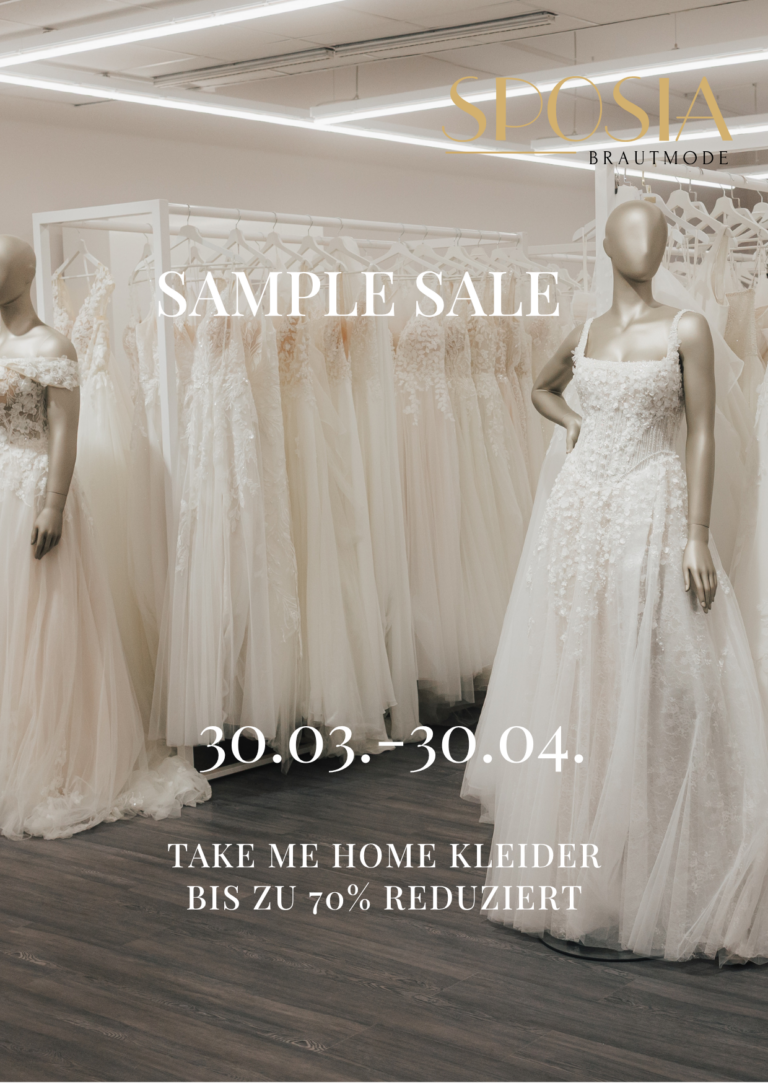 Brautkleider Sample Sale bis zu 70%